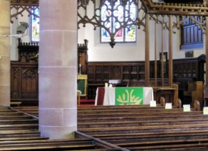 inside church